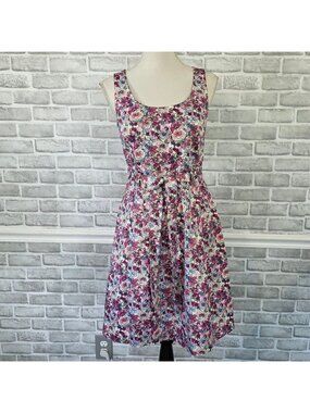 Tommy Hilfiger Floral Cotton Fit & Flare Preppy Garden Party Summer Dress 4